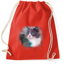 printfashion Fröcskölt macska - Sportzsák, Tornazsák - Piros (40201)