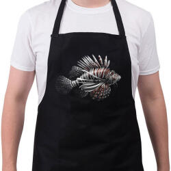 printfashion Oroszlánhal - Tűzhal portré - Kötény - Fekete (4939492)