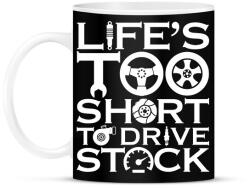 printfashion AZ élet túl rövid - Bögre - Fekete (12904216)