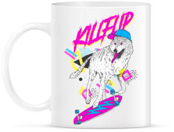 printfashion Kickflip wolf - Bögre - Fehér (788694)