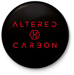 printfashion Altered Carbon logo - Kitűző, hűtőmágnes - Fekete (3102564)