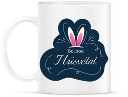 printfashion Boldog Húsvétot - Nyuszifüllel - Bögre - Fehér (6332663)