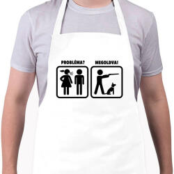 printfashion Vadászat - probléma megoldva - Kötény - Fehér (4904814)