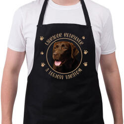 printfashion Labrador Retriever - Legjobb barát - Kötény - Fekete (7174335)
