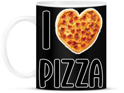 printfashion I love pizza - Bögre - Fekete (9405530)