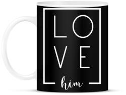 printfashion LOVE him páros 2 - Bögre - Fekete (6076135)