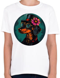 printfashion Elegáns Tacsi - Gyerek póló - Fehér (16707659)