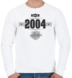 printfashion born-in-2004-(dark&lightgrey) - Férfi pulóver - Fehér (476353)