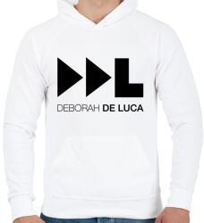 printfashion Deborah de Luca - Férfi kapucnis pulóver - Fehér (1803325)