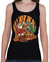 printfashion Mikulás, Yeti, unikornis és alien - Női atléta - Fekete (11390922)