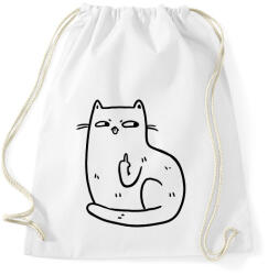 printfashion Flegma macska - Sportzsák, Tornazsák - Fehér (16148138)