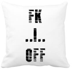 printfashion FK OFF - Párnahuzat, Díszpárnahuzat - Fehér (342895)