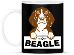 printfashion Beagle kutya - Bögre - Fekete (5038967)