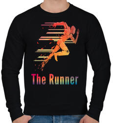 printfashion A futó - Férfi pulóver - Fekete (1433374)