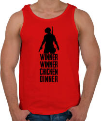 printfashion Winner Winner Chicken Dinner PUBG - Férfi atléta - Piros (828437)