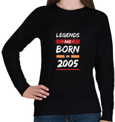 printfashion Legends are born in 2005 - Női pulóver - Fekete (14244940)