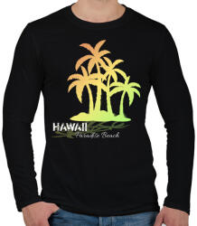 printfashion Hawaii paradise beach - Férfi hosszú ujjú póló - Fekete (4237549)