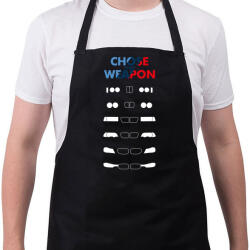 printfashion Choose your Weapon - Kötény - Fekete (4930259)