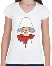 printfashion The Handmaid's Tale - Női V-nyakú póló - Fehér (4604761)