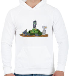 printfashion Nokia 3310, az elpusztíthatatlan - Férfi kapucnis pulóver - Fehér (2511843)