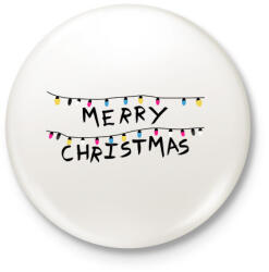 printfashion Merry Christmas - Kitűző, hűtőmágnes - Fehér (3082922)
