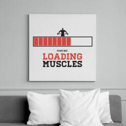 printfashion Loading Muscles - Vászonkép - Fehér (6624078)