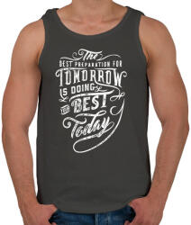 printfashion Alkosd meg legjobb mát! - Férfi atléta - Sötétszürke (397700)