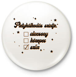 printfashion Pletykálkodás szintje - Kitűző, hűtőmágnes - Fehér (8524940)