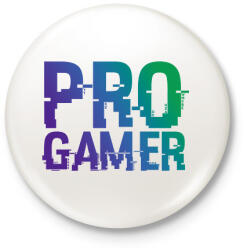 printfashion PRO GAMER - Kitűző, hűtőmágnes - Fehér (6041313)
