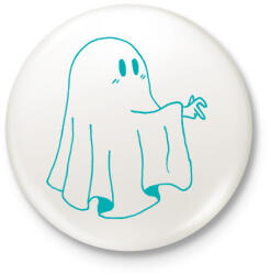 printfashion Kék szellem - Kitűző, hűtőmágnes - Fehér (14140027)