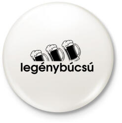 printfashion Legénybúcsú - Kitűző, hűtőmágnes - Fehér (13973681)