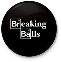 printfashion BrBalls - Kitűző, hűtőmágnes - Fekete (3099724)