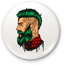 printfashion Tattoo - Kitűző, hűtőmágnes - Fehér (3082406)