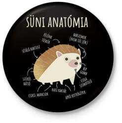 printfashion Süni anatómia - Kitűző, hűtőmágnes - Fekete (12542614)