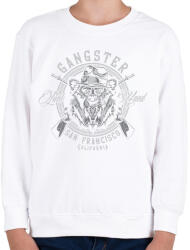 printfashion Medve 05 - San Francisco Gangster - Gyerek pulóver - Fehér (4949864)
