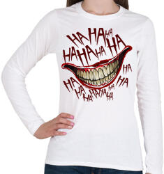 printfashion Joker Smile - Női hosszú ujjú póló - Fehér (1621395)