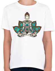 printfashion Meditáció - Gyerek póló - Fehér (14512550)
