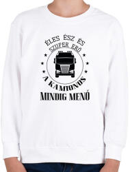 printfashion A kamionos mindig menő - Gyerek pulóver - Fehér (7479858)