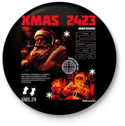 printfashion Streetwear xmas - Kitűző, hűtőmágnes - Fekete (14916308)