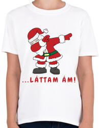 printfashion láttam ám! - Mikulás dabbing - Gyerek póló - Fehér (12035723)