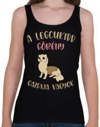 printfashion A legcukibb görény gazdija - Női atléta - Fekete (7026992)