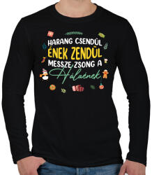 printfashion Ady Endre - Karácsony - Férfi hosszú ujjú póló - Fekete (10205097)