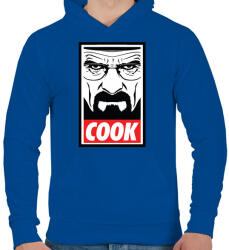 printfashion Cook - Férfi kapucnis pulóver - Királykék (5195955)