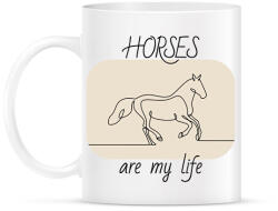 printfashion Horses are my life - Bögre - Fehér (6321671)