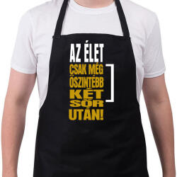 printfashion Két sör után - Kötény - Fekete (16825784)