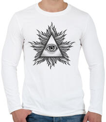 printfashion Illuminati - Férfi hosszú ujjú póló - Fehér (12570877)