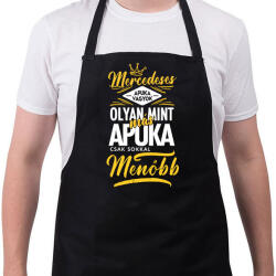 printfashion Mercedeses apuka - Kötény - Fekete (4938191)