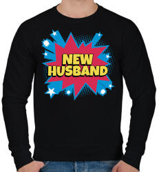 printfashion NEW HUSBAND - Férfi pulóver - Fekete (10929063)