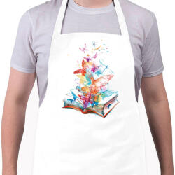 printfashion Butterfly Book - Kötény - Fehér (4904963)