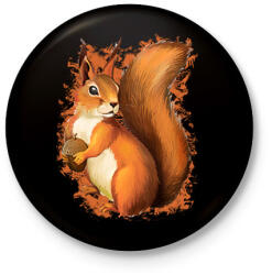 printfashion Mókus - Kitűző, hűtőmágnes - Fekete (6000070)